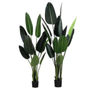 Paradicsommadár mesterséges növény (Strelitzia Nicolai), 16 levél, cserép nélkül, 180 cm-es zöld mesterséges beltéri növények, alapértelmezett cím Alessandro Design