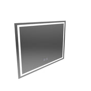 Négyszögletű LED-es tükör, 70x50cm, RADIANTE Touch, Páramentesítő rendszer, Tompítható