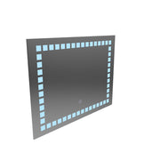 Négyszögletű LED tükör, 80x60cm, Grid Light Basic Touch