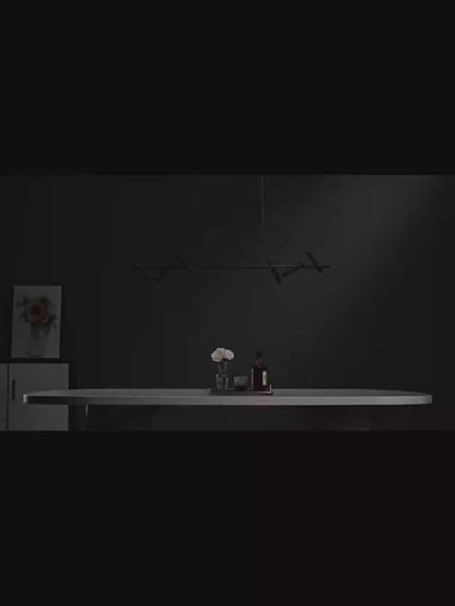 Harman LED csillár, 23 W, 6 forrás, semleges fény, fekete