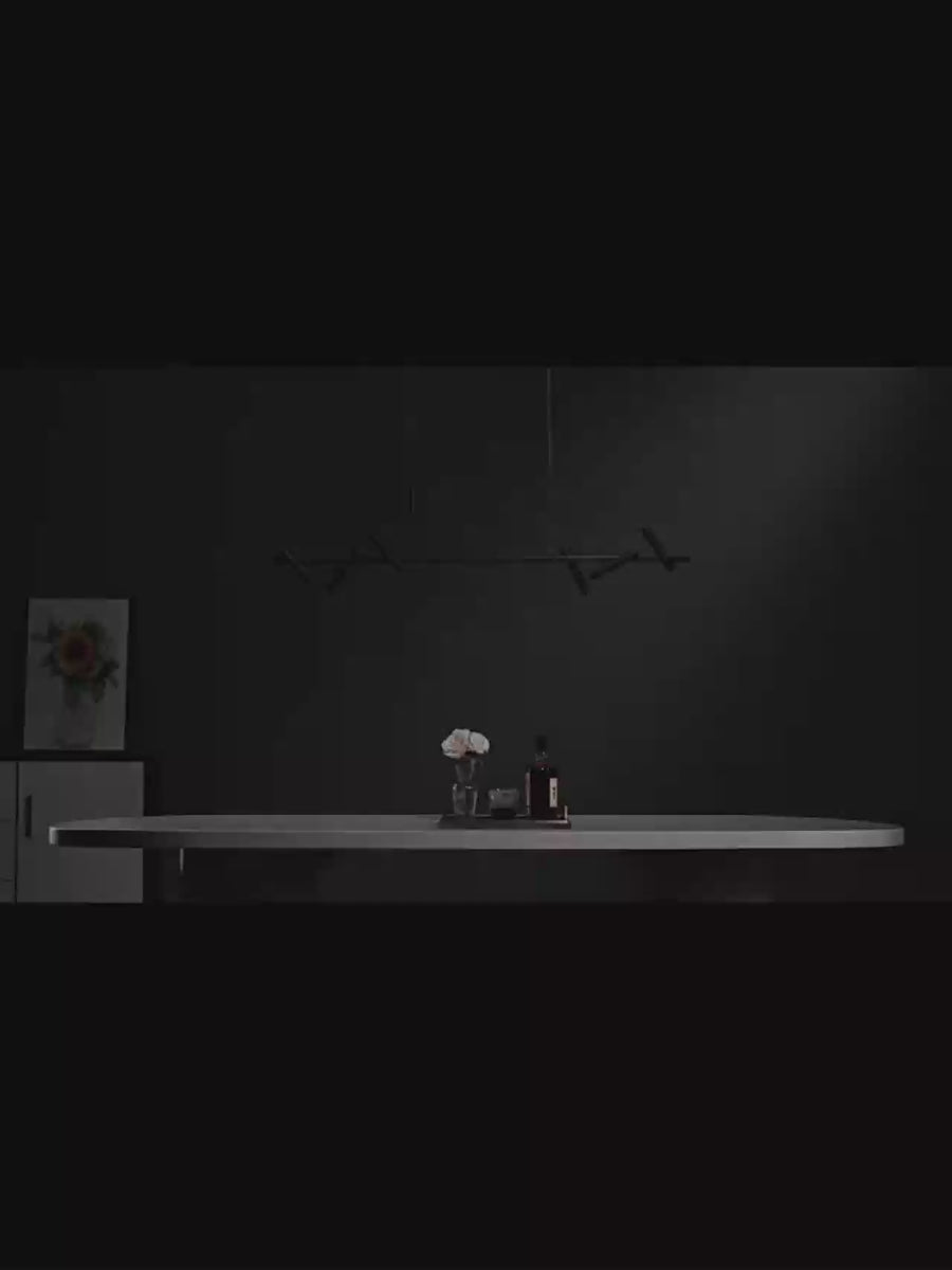 Harman LED csillár, 23 W, 6 forrás, semleges fény, fekete