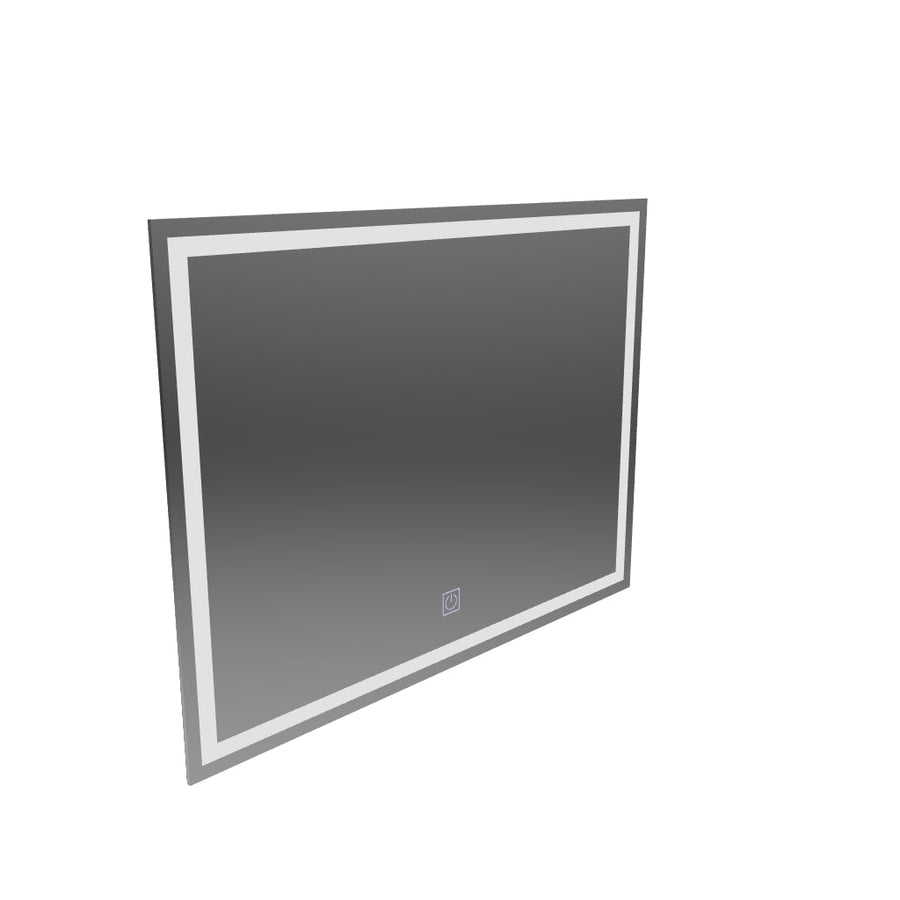 Négyszögletű LED tükör, 80x60cm, FRAME Basic Touch