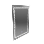 Négyszögletű LED tükör, 60x80cm, Touch Vivido, páramentesítő rendszer, szabályozható