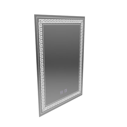 Négyszögletű LED tükör, 60x80cm, Touch Vivido, páramentesítő rendszer, szabályozható