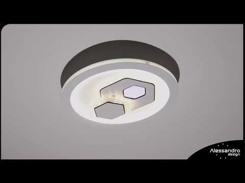 LED csillár KATHLEEN RGB 16W, meleg/semleges fény, fehér