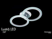 LED csillár távirányítóval BETTY 27W, 2 kör, hideg/meleg/semleges fény, szabályozható, fehér