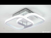 VERTEX Mátrix LED csillár, átlapoló gyémántok, fém keretek, 24 W, 2 gyémánt, hideg/meleg/semleges fény 3000K/4000K/6000K, fehér