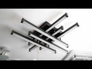 LED csillár távirányítóval LINEX, 81 W, 6 elem, lineáris, hideg/meleg/semleges fény, szabályozható, fekete