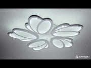LED csillár távirányítóval TULIP 81W, 5 szirom, hideg/meleg/semleges fény, szabályozható, fehér