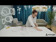LED csillár távirányítóval TULIP 81W, 5 szirom, hideg/meleg/semleges fény, szabályozható, fehér