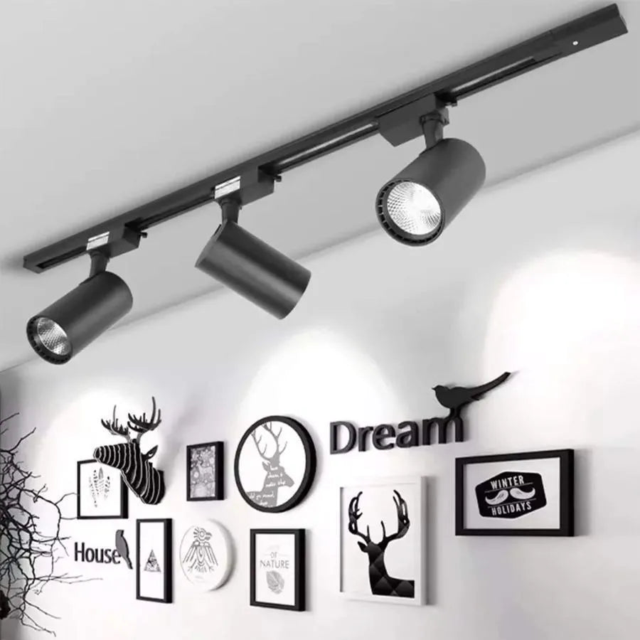 Mágneses LED projektor, forgó, 12 W, semleges fény, fekete LED-es termékek Alapértelmezett cím Alessandro Design