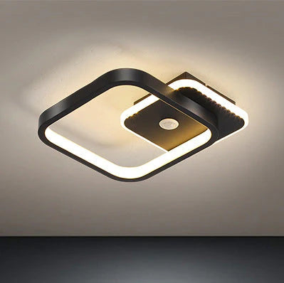Lustra LED cu Senzor Miscare PS510BK, 15W, lumina Rece/Calda/Neutra 3000K/4000K/6000K, Metal si Acril Lustre LED Default Title Alessandro Design