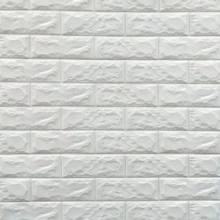 10x öntapadó 3D tapéta fehér tégla puha habból, 70 cm x 77 cm x 2 mm 3D tapéta Alapértelmezett cím Alessandro Design