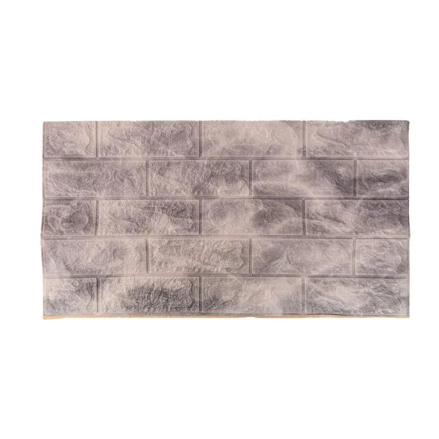 10x öntapadó 3D tapéta készlet Szürke puha habtégla, 77cm x 70cm x 6mm 3D tapéta Alapértelmezett cím Alessandro Design