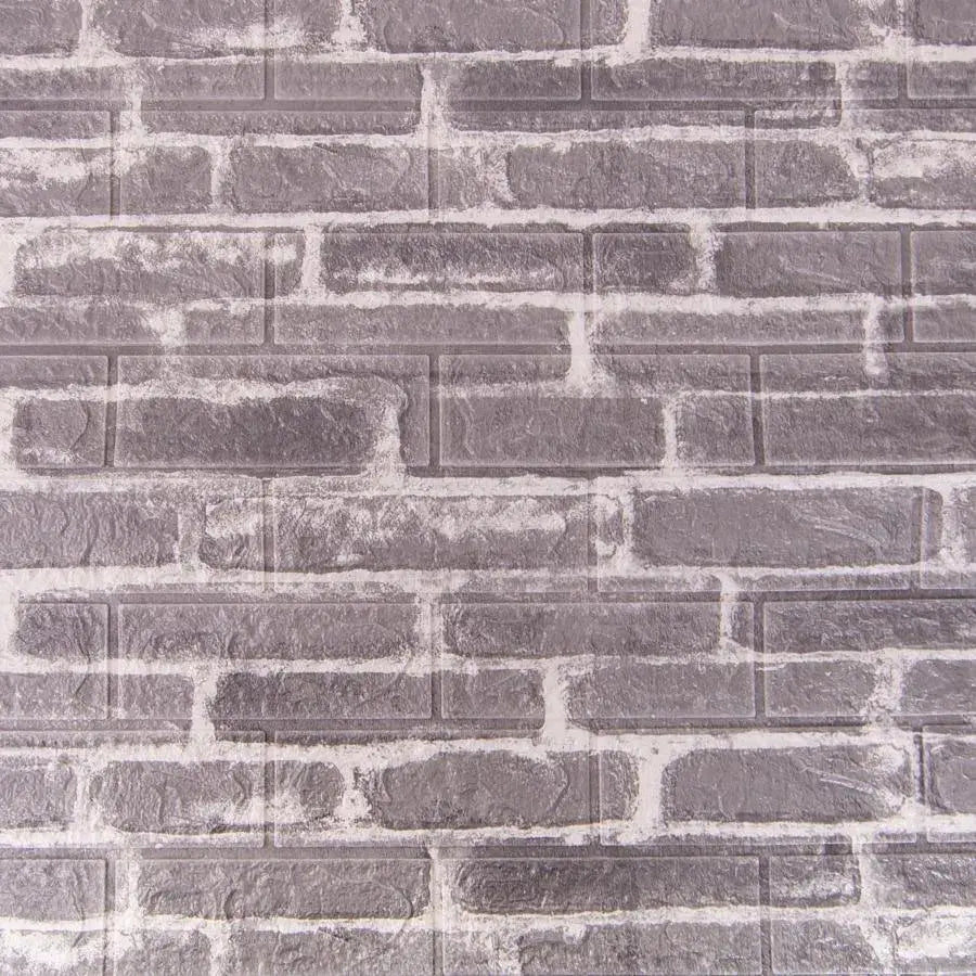10x öntapadó 3D tapéta készlet Szürke puha habtégla, 77cm x 70cm x 6mm 3D tapéta Alapértelmezett cím Alessandro Design