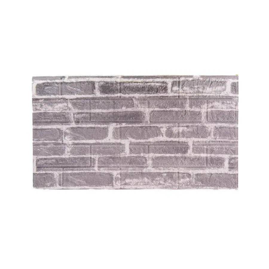 10x öntapadó 3D tapéta készlet Szürke puha habtégla, 77cm x 70cm x 6mm 3D tapéta Alapértelmezett cím Alessandro Design