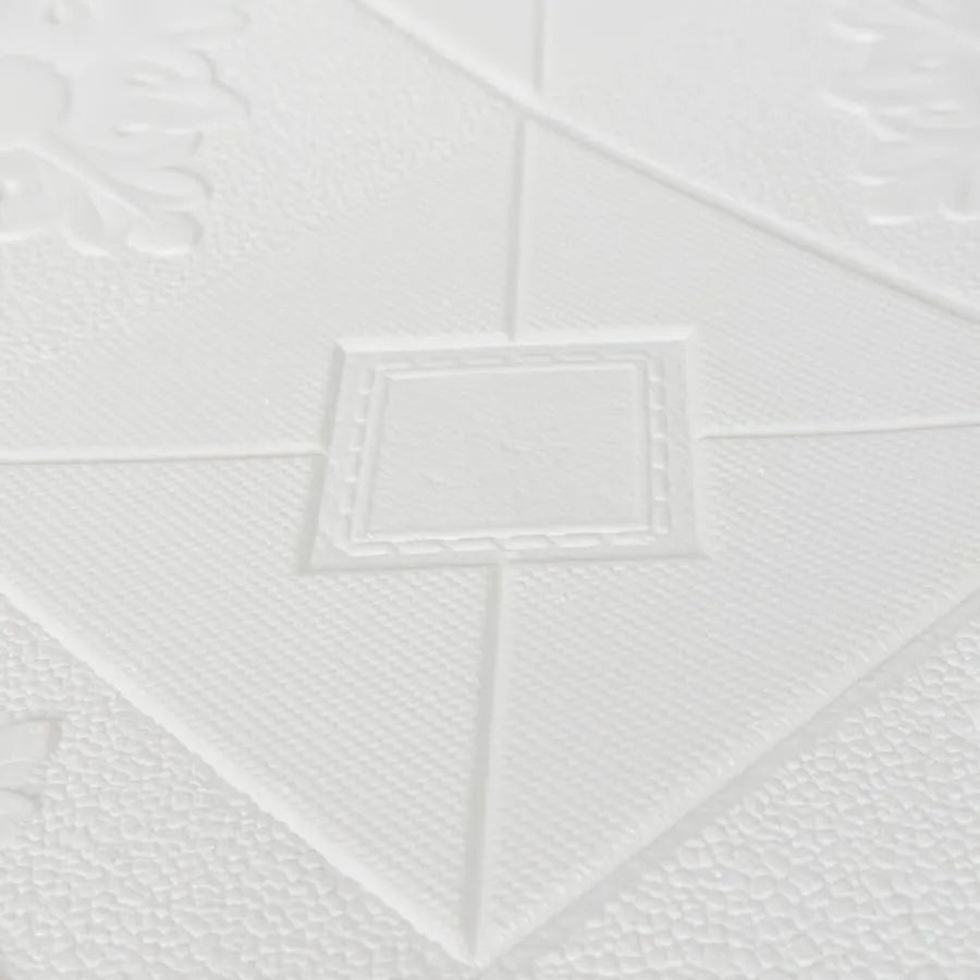 10x öntapadó 3D puha hab tapéta, 70cmx70cmx2mm, fehér 3D tapéta Alapértelmezett cím Alessandro Design