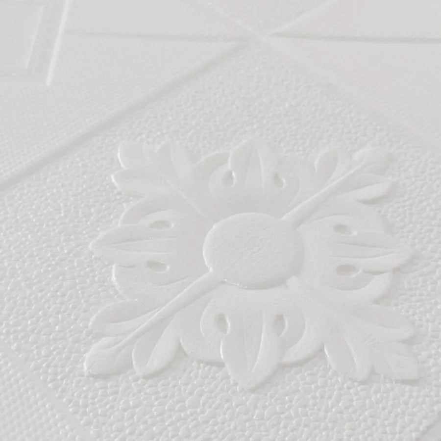 10x öntapadó 3D puha hab tapéta, 70cmx70cmx2mm, fehér 3D tapéta Alapértelmezett cím Alessandro Design