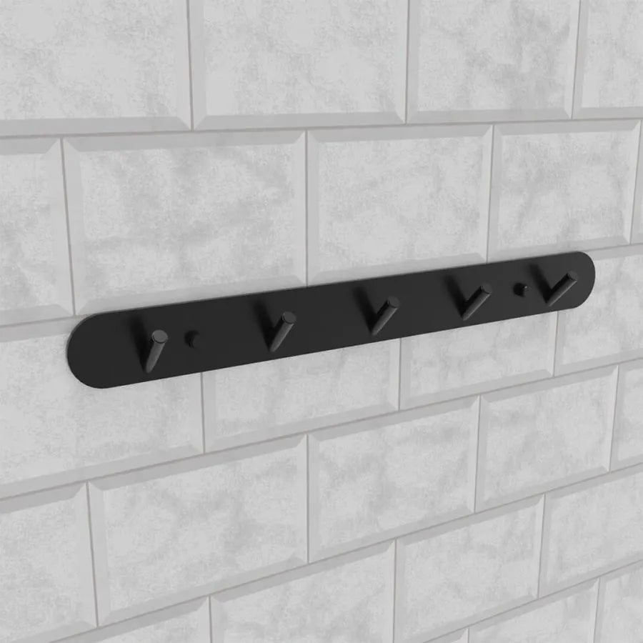 Törülközőtartó és fürdőszobai kiegészítők 37 cm Alumínium fekete Alapértelmezett cím Alessandro Design