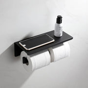 Dupla vécépapír tartó telefontartóval/fekete parfüm GJ603 vécépapír tartó Alapértelmezett cím Alessandro Design