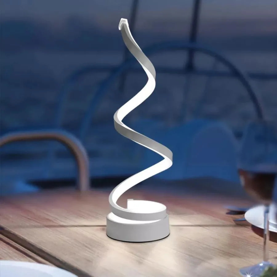Veioza LED Genom, 24 W, hideg/meleg/semleges fény, műanyag és fém, fehér Veioze & Lampadare alapértelmezett cím Alessandro Design