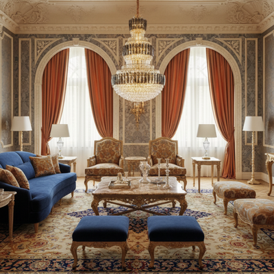 Candelabru Cristal VELIOR Regalis 29xE14, D80 cm, Auriu, Inaltime Reglabila, Metal si Cristal