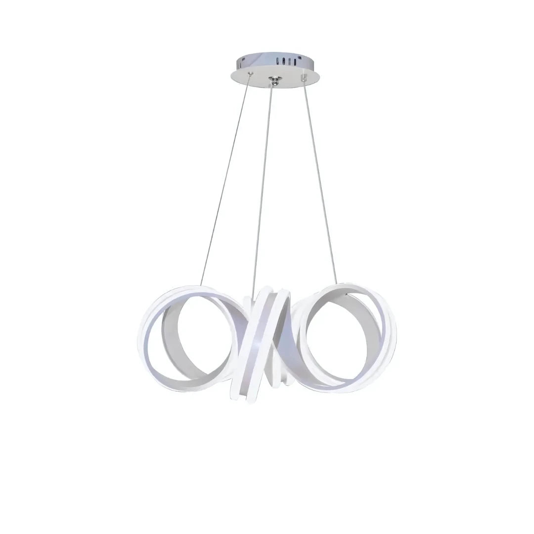 Függesztett LED-es csillár távirányítóval INFINITY TWIST 180W, hullámos, hideg/meleg/semleges fény, szabályozható, fehér, állítható magasságú modern csillárok alapértelmezett cím Alessandro Design