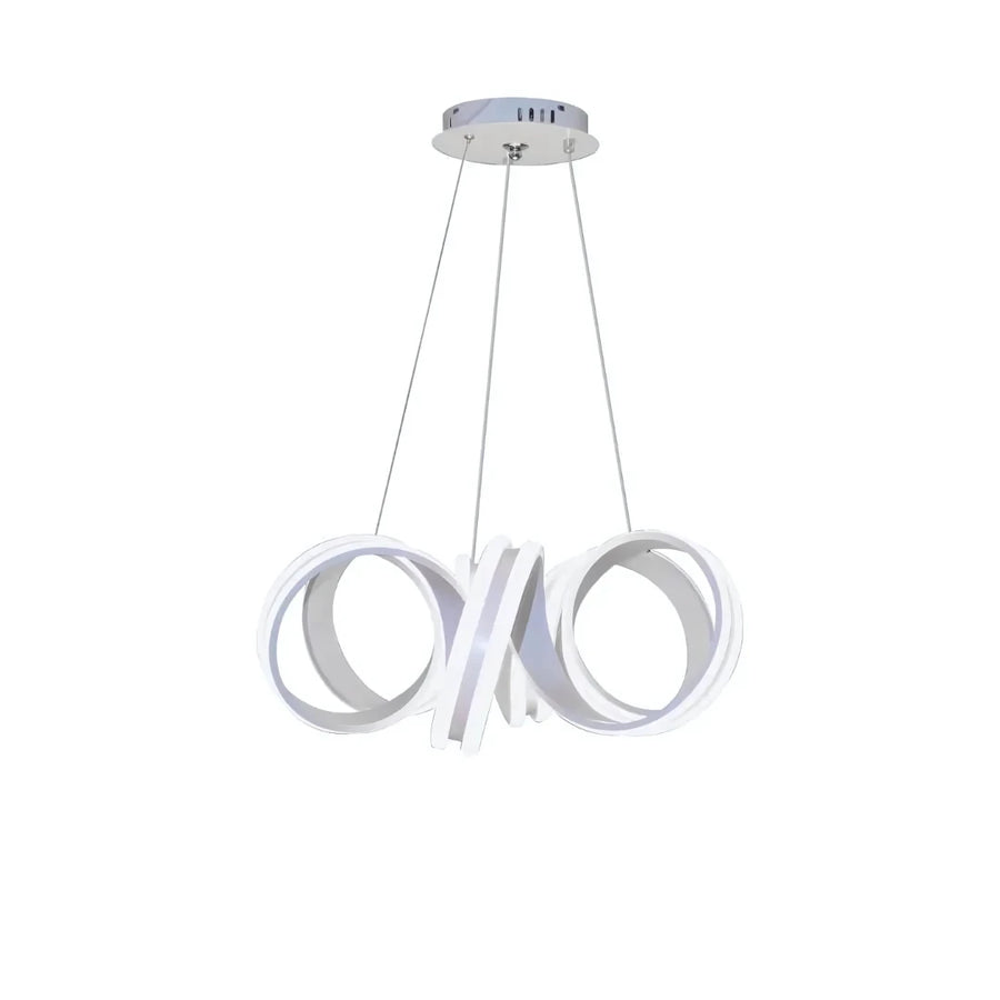 Függesztett LED-es csillár távirányítóval INFINITY TWIST 180W, hullámos, hideg/meleg/semleges fény, szabályozható, fehér, állítható magasságú modern csillárok alapértelmezett cím Alessandro Design