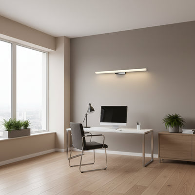 LED fali lámpa, COMO, 7W, lineáris, meleg/semleges/hideg fény, fekete