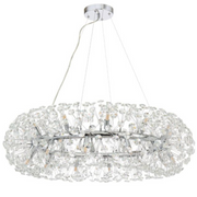 MINUET kristálycsillár 12x G9, átmérő 60 cm, fényes ezüst, állítható magasságú kristálycsillárok, alapértelmezett cím Alessandro Design