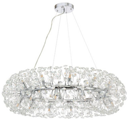 MINUET kristálycsillár 12x G9, átmérő 60 cm, fényes ezüst, állítható magasságú kristálycsillárok, alapértelmezett cím Alessandro Design