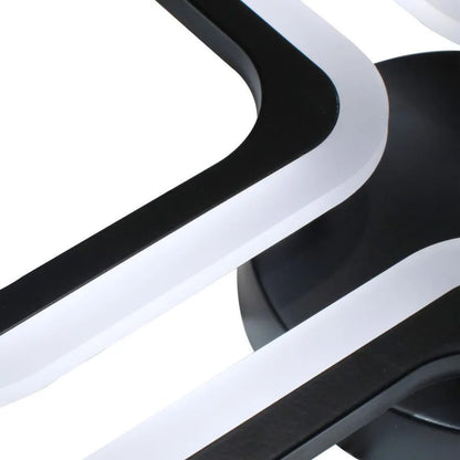 LED csillár PULSARIS 40W, 3 négyzet, hideg/meleg/semleges fény, fekete LED csillárok alapértelmezett cím Alessandro Design