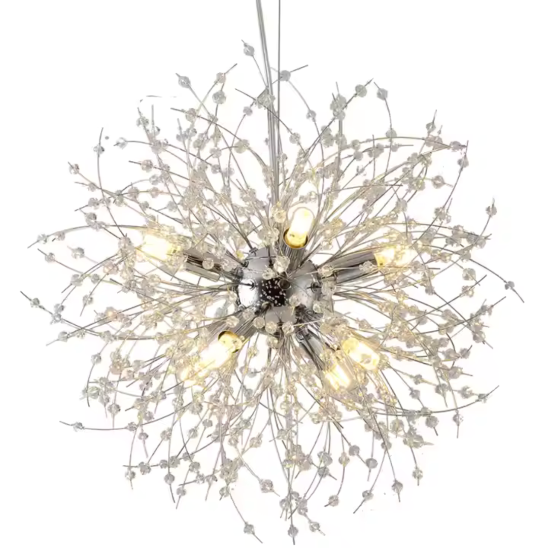 Schönbrunn kristálycsillár, 9x G9, átmérő 50 cm, fényes króm, állítható magasságú modern csillárok, alapértelmezett cím Alessandro Design