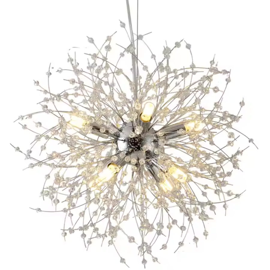 Schönbrunn kristálycsillár, 9x G9, átmérő 50 cm, fényes króm, állítható magasságú modern csillárok, alapértelmezett cím Alessandro Design