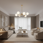 LOFT függesztett csillár, 6x E27, arany