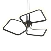 Lustra LED suspendata cu Telecomanda RIMINI 58W, 3 Patrate, lumina Rece/Calda/Neutra, Dimabila, Negru Lustre LED cu Telecomanda Default Title Alessandro Design