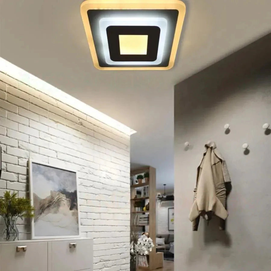 LED csillár MORNIKA 14W, átmérő 25 cm, négyzet, semleges fény, fehér LED csillár Alapértelmezett cím Alessandro Design