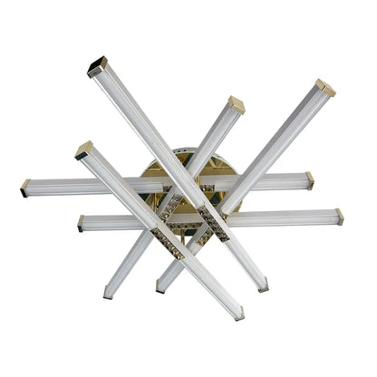 LED csillár távirányítóval MAKOTO 144W, 6 elem, Lineáris, hideg/meleg/semleges fény, szabályozható, aranyfehér LED csillárok távirányítóval Alapértelmezett cím Alessandro Design